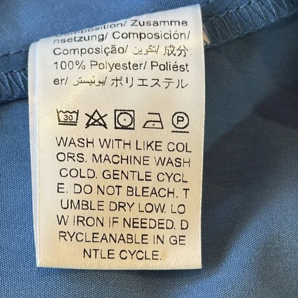 AEL Amy Enjoy Life Studio Marion Bustier Blue Button A-Line Midi Dress Size M - Picture 10 of 12